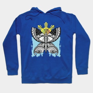 Tribal line Art Butterfly Hoodie